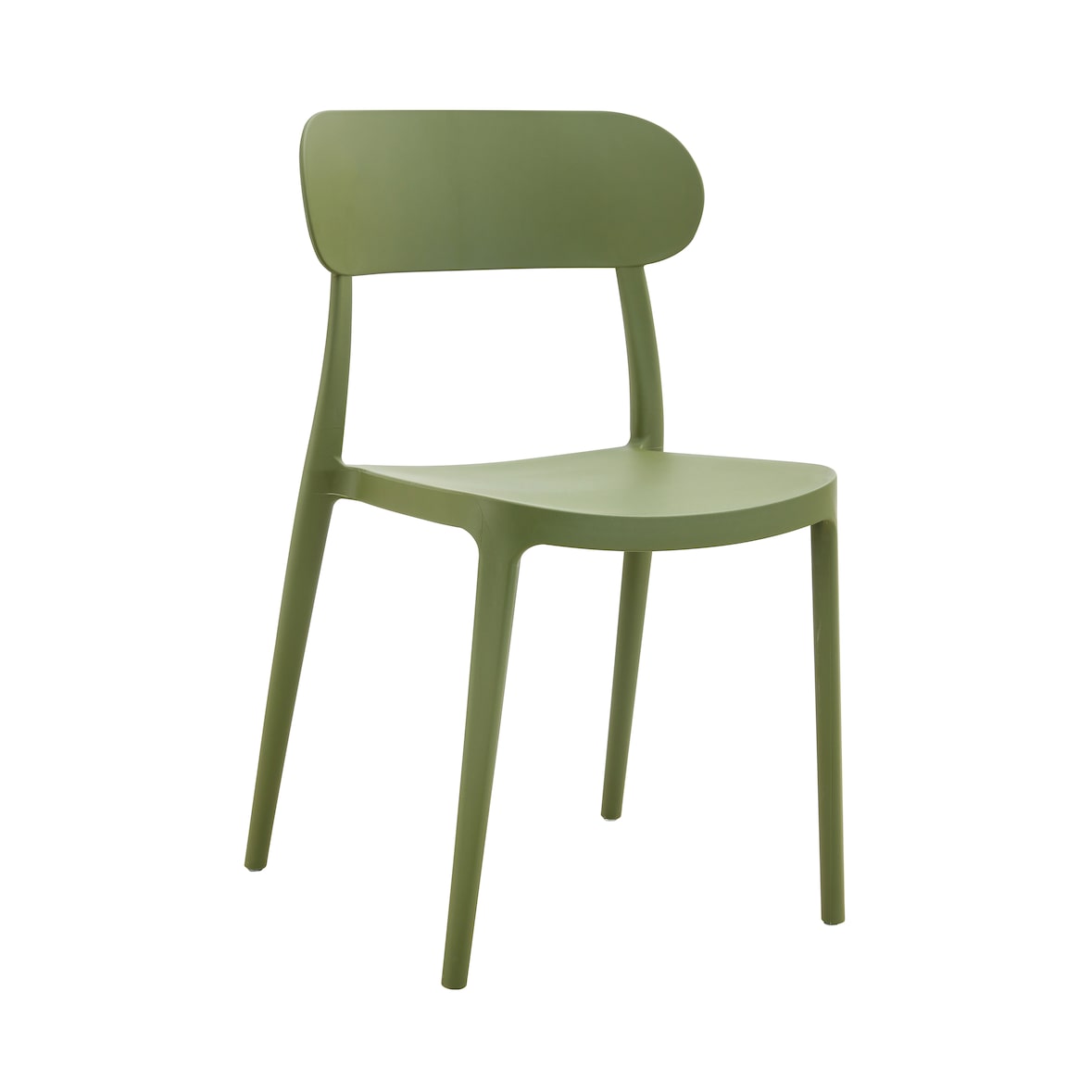 METRO PROFESSIONAL Chaise de terrasse BANDOL, plastique, empilable, vert olive