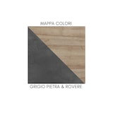 thumbnail of Scrivania Angolare Ufficio Tavolo Computer Pc, Mobile Laterale 1 Anta 6 Ripiani, in Legno FSC, Design cm 150x120x74 Nero Rovere