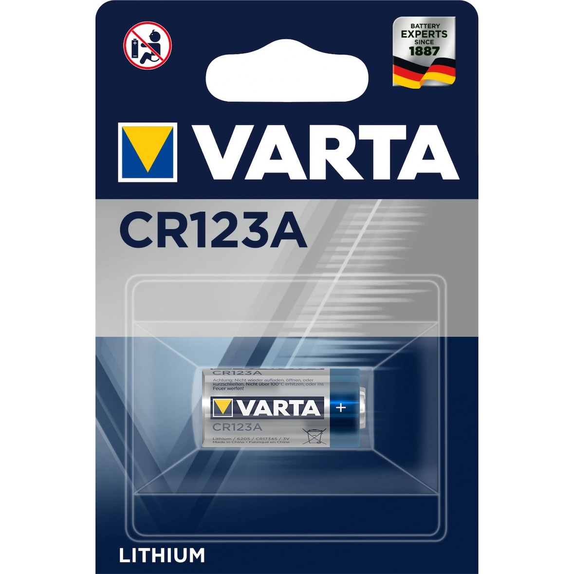Varta Foto Lithium CR123A - 1er Blister