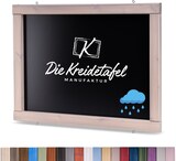 thumbnail of Wetterfeste Outdoor Kreidetafel mit Holzrahmen / Taupe 150x55cm