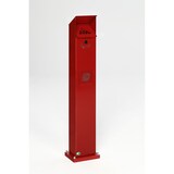 thumbnail of PROREGAL Kombiascher Standsäule für Außenbereich | HxBxT 115x18x15cm | Verzinkter Stahl | Rot | Mülleimer Aschenbecher Abfalleimer