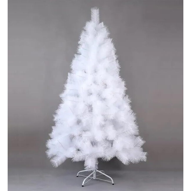 Árbol de Navidad, Pino navideño Clasico Decoración navideña Interior y Exterior (180cm - 1.8m Blanco)