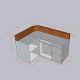thumbnail of Empfangstheke mit Eckteil, Bartheke, Kassentheke, Betonoptik-Design, ideal für Cafés und Bars, Grau 160×60×100cm【Shuini 160 ZJ60】