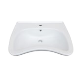 thumbnail of Belvit Behindertengerechtes Design Waschbecken 60 cm Weiß Keramik mit Hahnloch & Überlauf – Wandmontage Bad & WC