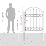 thumbnail of vidaXL Zauntor Grau 100 x 125 cm Pulverbeschichteter Stahl