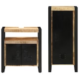 thumbnail of vidaXL Badezimmermöbel Set mit Regal 2 pcs Braun Massives Mango-Holz