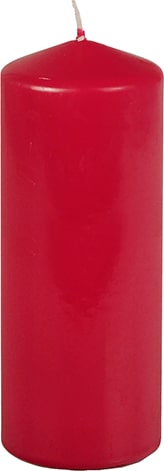 Eine rote Kerze.