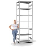 thumbnail of PROREGAL Fachbodenregal Stecksystem | Grundregal | HxBxT 300x100x50cm | 7 Ebenen | Fachlast 230 kg | Beidseitig nutzbar | Verzinkt