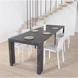 thumbnail of Cybert tavolo consolle allungabile ceramica 50-300x78 cm 12 posti - nero venato