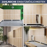 thumbnail of Umkleideschrank Spind BERLIN - 10 Abteile, Etikettenhalter | Umkleidespind Schließfachschrank Garderobenspind, 172x136x45cm Weiß-Sonoma Eiche