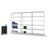 thumbnail of PROREGAL Fachbodenregal Stecksystem | Anbauregal | HxBxT 250x130x40cm | 6 Ebenen | Fachlast 215 kg | Einseitig nutzbar | Lichtgrau