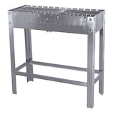 thumbnail of METRO PROFESSIONAL Holzkohlegrill rechteckig Karasu, Grillfläche 78 x 29 cm, inkl.12 Spieße, Edelstahl, silber