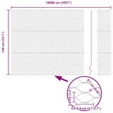 thumbnail of vidaXL Hexagonzaun Grün 1,4 x 100 m PVC