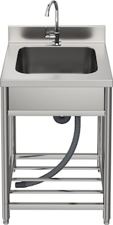 thumbnail of Gasfrit - Fregadero de Acero Inoxidable de 1 Seno 550x 550x850 mm Desmontable | Pica Industrial con patas | Pila cuba para Cocina Restaurantes