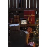 thumbnail of Konstsmide LED Wasserlaterne, Bilderrahmen mit Schneemännern, braun, wassergefüllt, Timer, 2 warm weiße Dioden, batteriebetr., Innen - 4376-000