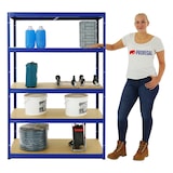 thumbnail of PROREGAL Étagère charge lourde BIG ELEPHANT M, HxLxP 180x120x60cm, 250kg par niveau, Bleu, Étagère robuste de Garage, Atelier