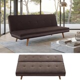 thumbnail of 3er-Sofa Herstal, Couch Schlafsofa Gästebett Bettsofa 177cm ~ Textil, braun