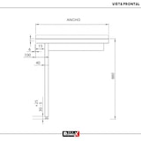 thumbnail of Romux® Auslauftisch Links für Haubenspülmaschine aus Edelstahl 800x750x880 mm | Industrieller Spültische | Professionelle Spülbecken