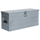 thumbnail of DELUKE® Aluminiumbox mit Deckel - Abschließbar Alubox Deichselbox Alu Anhängerbox Werkzeugkiste Metall Transportbox Metallkiste, 76,5x26,5x33cm Silber