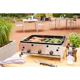 thumbnail of METRO PROFESSIONAL Gasbräter 3-Brenner, Aluminium/Edelstahl,  55.7 x 69.6 x 27.5 cm, 10.5 kW, Piezozündung, Bedienfeld, silber