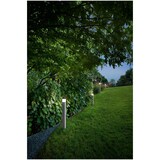 thumbnail of Torre - Bolardo de jardín con 1 bombilla E27 máx. 20 W IP54, aluminio pintado, bolardo para exterior, gris claro, altura 90 cm - Perenz