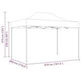 thumbnail of vidaXL Partytent inklapbaar 3x4 m staal crème