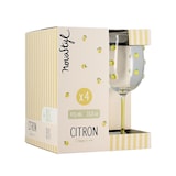 thumbnail of Novastyl - Lot de 4 verres à pied 43.5cl en verre citron