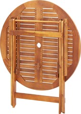 thumbnail of Mesa plegable de jardín de madera maciza de acacia 90x75 cm