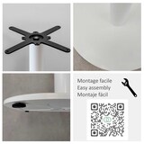 thumbnail of Restootab - Mesa Round blanca 120x70cm rosa bourbon