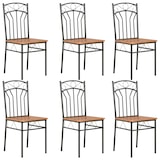 thumbnail of Sillas de comedor 6 unidades MDF marrón