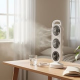 thumbnail of WellHome - Juego de 4 Ventiladores de Mesa USB 3W de 3 Velocidades en color Blanco 37x12x8,3cm