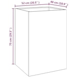 thumbnail of Helloshop26 - Hochbeet für Pflanzen und Blumen Terrasse Garten 52 x 48 x 75 cm brauner Cortenstahl 02_0037686