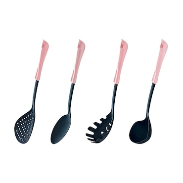 Set di 4 Utensili da Cucina in Vari Colori Rosa 7house