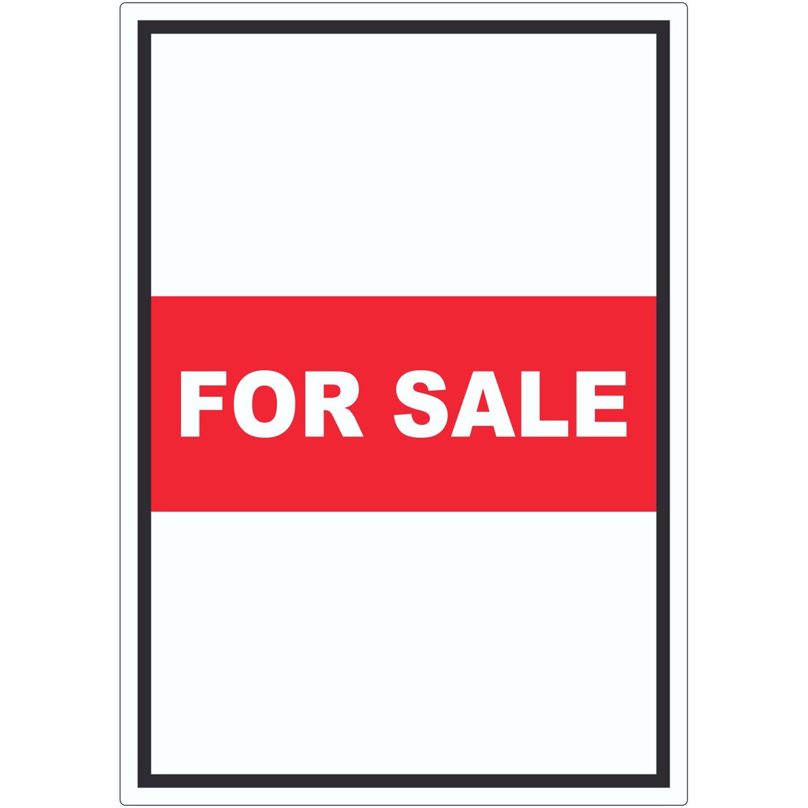 For Sale Aufkleber mit Text Werbeaufkleber hochkant A0 (841x1189mm)