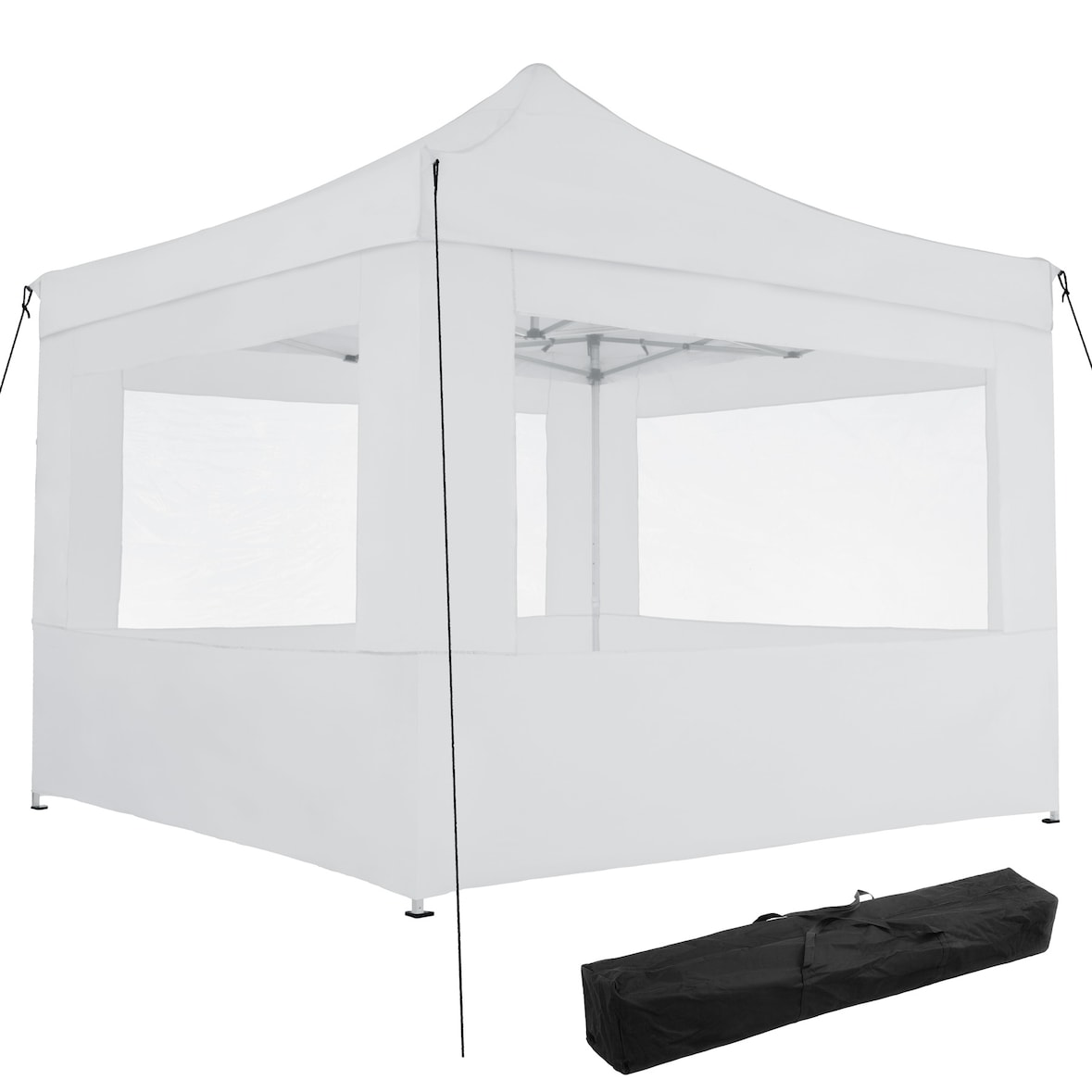 tectake Carpa Olivia 3x3 m con 4 paneles laterales  blanco - 403153