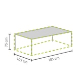 thumbnail of Schutzhülle für Tische bis zu 180 cm, Grau, rechteckig, 185 cm x 105 cm x 75 cm