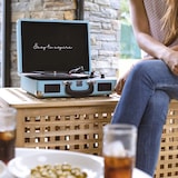 thumbnail of Tocadiscos Bluetooth PRIXTON VC400 Reproductor y Convertidor de Vinilos - Azul