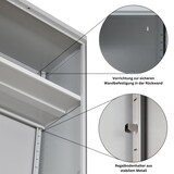 thumbnail of PROREGAL Stahlschrank BEE mit 7 lackierten Fachböden | HxBxT 195x92x50cm | Grau-Anthrazit | Werkstattschrank Werkzeugschrank Aktenschrank