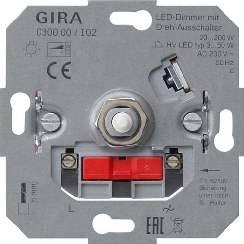 EINSATZ Dimmer, Drehknopf, 20-200W, universal,