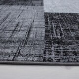 thumbnail of Teppich Waschbar Abstrakt-Karo Modern Strapazierfähig Esszimmer Flur Schwarz 280x370 cm OEKO-TEX Schadstoffgeprüft – INN von Kadima Design