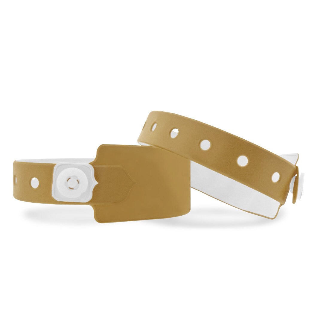 CombiCraft blanco vinyl polsbandjes goud 250 x 26 mm - 100 stuks