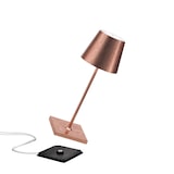 thumbnail of Lámpara de mesa LED Poldina Pro Mini Copper Leaf recargable y regulable con batería de hasta 12 horas