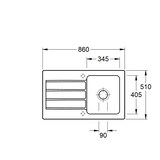 thumbnail of Villeroy&Boch Rechteckiges Spülbecken, Küchenspüle mit Abtropffläche Architectura 50 Stone White 86x51cm,3350 01 R1