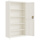 thumbnail of Décoshop26 - Büroschrank mit Schubladen 4 Einlegeböden 105 x 40 x 180 cm weißer Stahl DEC024519