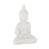 thumbnail of Relaxdays Buddha Figur sitzend, 17 cm hoch, Garten-Dekofigur, wetterfest & frostsicher, Dekoskulptur Wohnzimmer, weiß