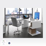 thumbnail of Web Furniture ESSE Scrivania Angolare Melaminico 180/160cm   Bianco Lucido