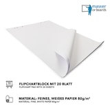 thumbnail of Flipchart Zubehör-Set Flipchart-Papier weiß - 80 g/m² Papier - 5 Magnete, 4 Marker - 68 x 98 cm