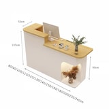 thumbnail of Rezeption Theke Bar Kasse Schreibtisch Holzoptik und Weiß 140cm L