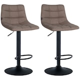 thumbnail of Set van 2 barkrukken Jerry stof taupe/zwart