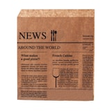 thumbnail of WISEFOOD 1000 Stück - Papier Snackbeutel - Print "Newspaper" 15 x 16 cm 2-seitig offen